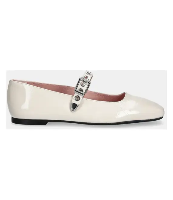 Δερμάτινες μπαλαρίνες Pretty Ballerinas Camille χρώμα: μπεζ, 52211_A