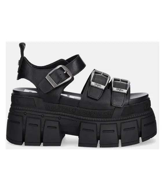 Σανδάλια Buffalo Gospher Sandal χρώμα: μαύρο, 1602264-BLK
