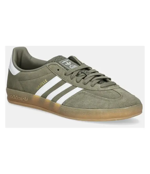 Σουέτ αθλητικά παπούτσια adidas Originals Gazelle Indoor χρώμα: πράσινο, JQ0174