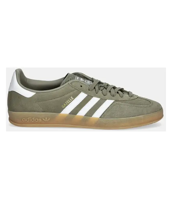 Σουέτ αθλητικά παπούτσια adidas Originals Gazelle Indoor χρώμα: πράσινο, JQ0174