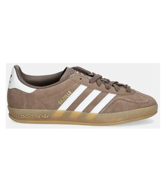 Σουέτ αθλητικά παπούτσια adidas Originals Gazelle Indoor χρώμα: καφέ, JQ0175