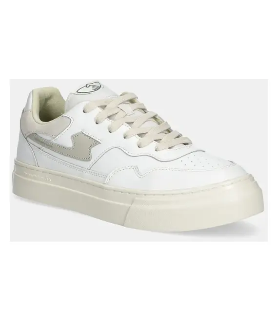 Δερμάτινα αθλητικά παπούτσια Stepney Workers Club PEARL S-STRIKE LEATHER χρώμα: άσπρο, YA23500