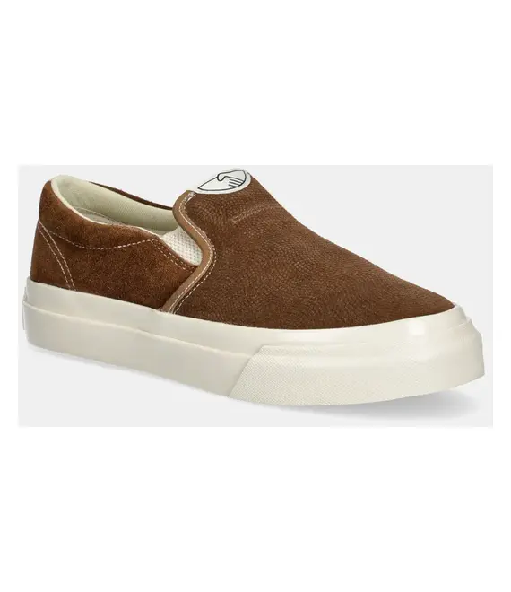Πάνινα παπούτσια Stepney Workers Club LISTER RAW SUEDE χρώμα: καφέ, YA03204
