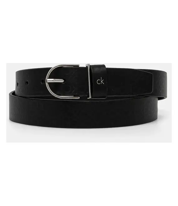 Δερμάτινη ζώνη Calvin Klein χρώμα: μαύρο, K60K612860