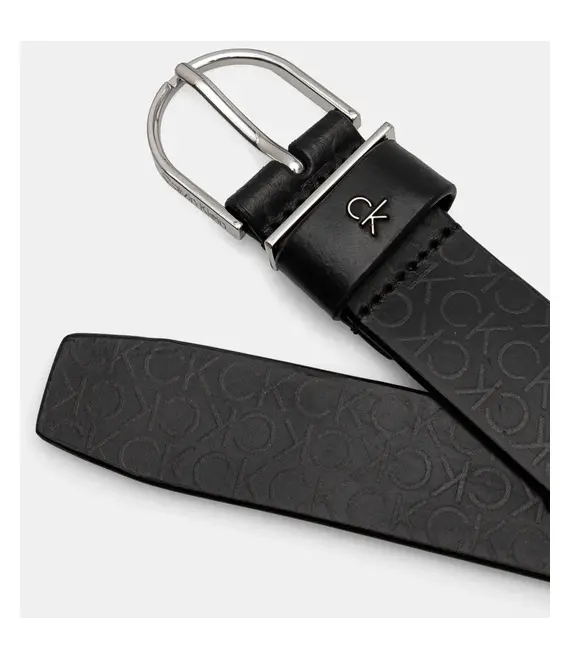 Δερμάτινη ζώνη Calvin Klein χρώμα: μαύρο, K60K612860