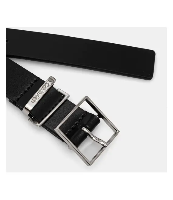 Δερμάτινη ζώνη Calvin Klein χρώμα: μαύρο, K60K612866