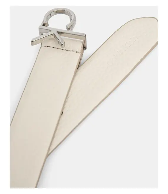 Δερμάτινη ζώνη Calvin Klein χρώμα: μπεζ, K60K613073