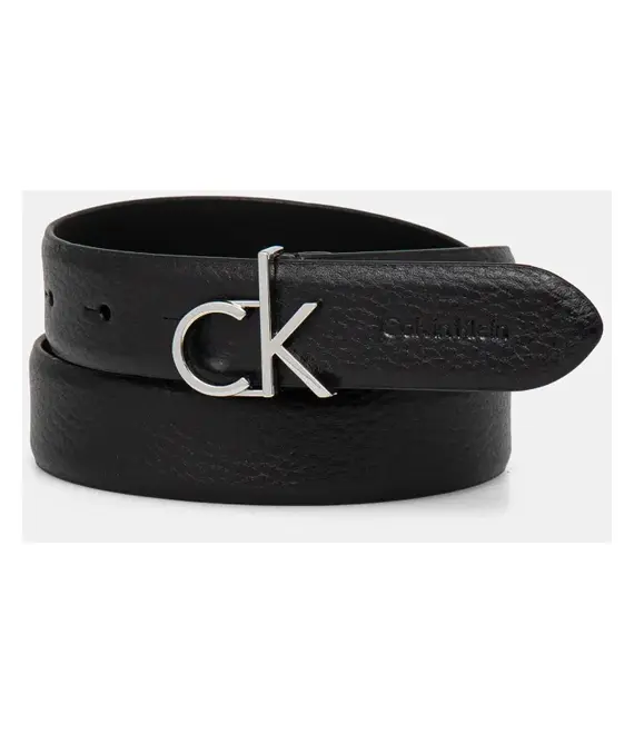 Δερμάτινη ζώνη Calvin Klein χρώμα: μαύρο, K60K613073