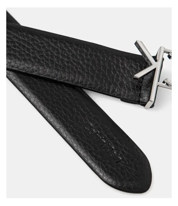 Δερμάτινη ζώνη Calvin Klein χρώμα: μαύρο, K60K613073