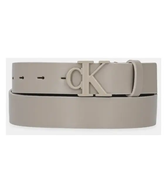 Δερμάτινη ζώνη Calvin Klein Jeans χρώμα: μπεζ, K60K613125