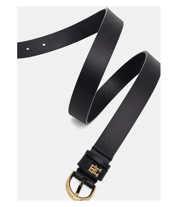Δερμάτινη ζώνη Tommy Hilfiger χρώμα: ναυτικό μπλε, AW0AW16836