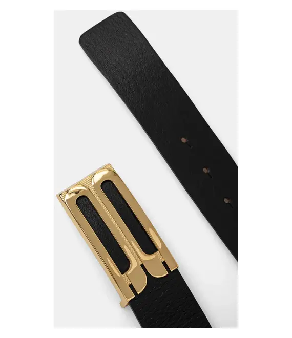 Δερμάτινη ζώνη Victoria Beckham χρώμα: μαύρο, 1324ABL005770A