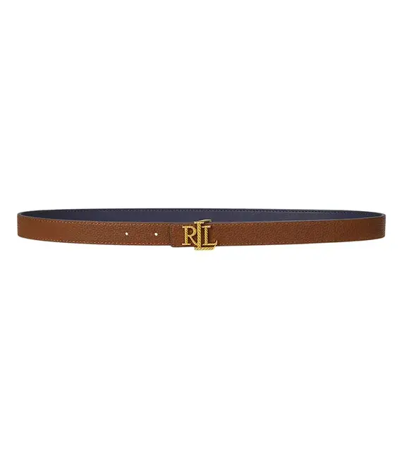 Δερμάτινη ζώνη Lauren Ralph Lauren χρώμα: μπλε, 412959135