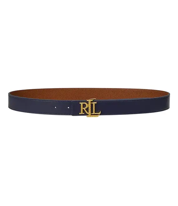 Δερμάτινη ζώνη Lauren Ralph Lauren χρώμα: μπλε, 412959137