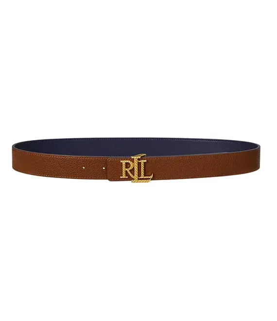 Δερμάτινη ζώνη Lauren Ralph Lauren χρώμα: μπλε, 412959137