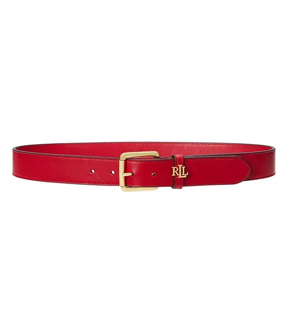 Δερμάτινη ζώνη Lauren Ralph Lauren χρώμα: κόκκινο, 412968765