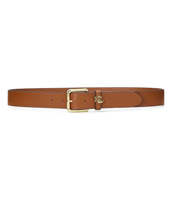 Δερμάτινη ζώνη Lauren Ralph Lauren χρώμα: καφέ, 412968765