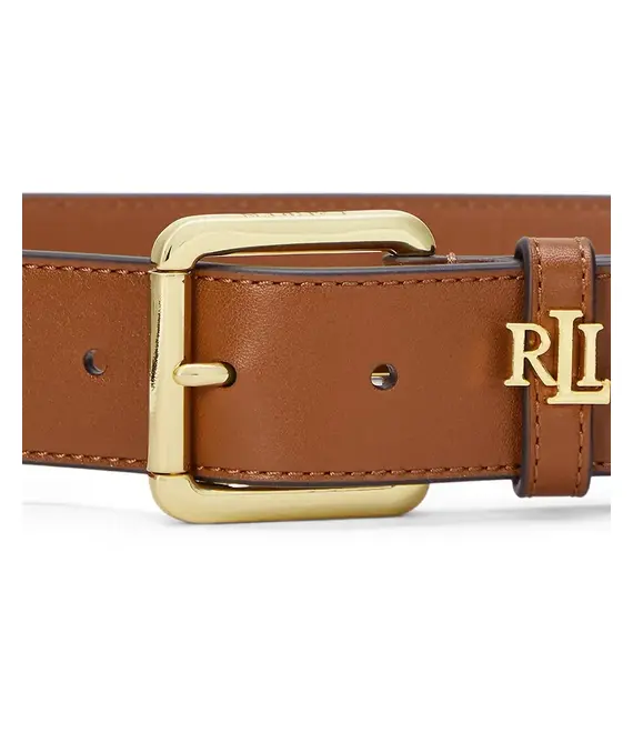Δερμάτινη ζώνη Lauren Ralph Lauren χρώμα: καφέ, 412968765