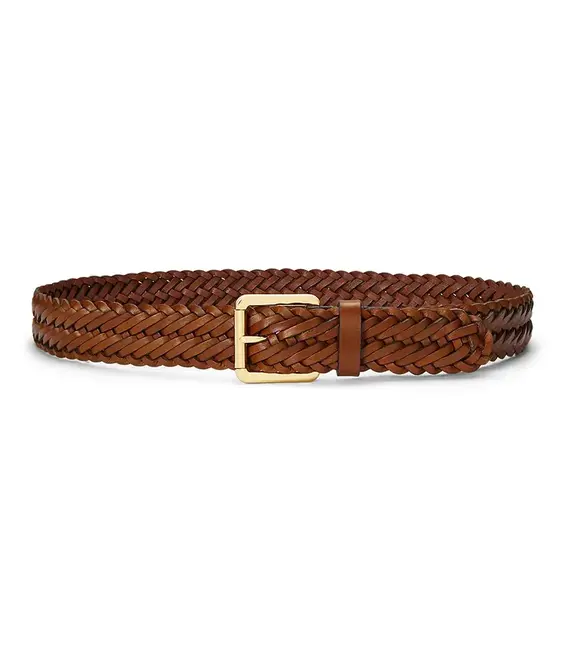 Δερμάτινη ζώνη Lauren Ralph Lauren χρώμα: καφέ, 412968766