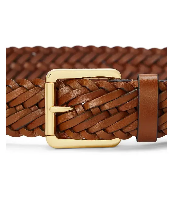 Δερμάτινη ζώνη Lauren Ralph Lauren χρώμα: καφέ, 412968766