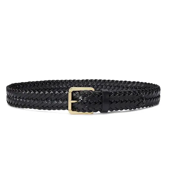 Δερμάτινη ζώνη Lauren Ralph Lauren χρώμα: μαύρο, 412968766