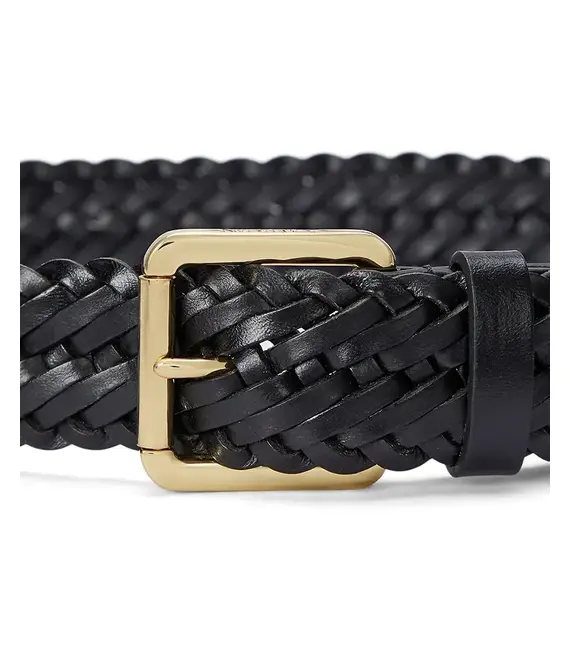 Δερμάτινη ζώνη Lauren Ralph Lauren χρώμα: μαύρο, 412968766