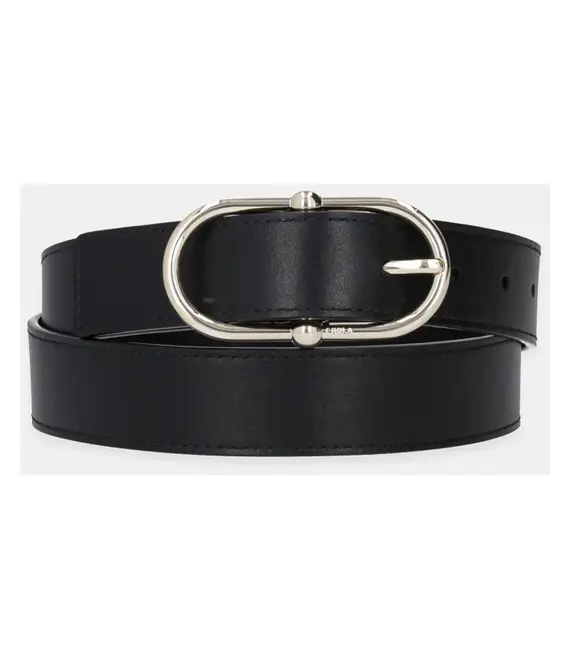 Δερμάτινη ζώνη Furla χρώμα: μαύρο, WC00077 AX0733 O6000