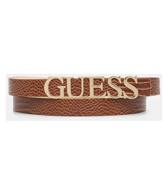Ζώνη Guess SYLVYE χρώμα: καφέ, BW9206 P5120