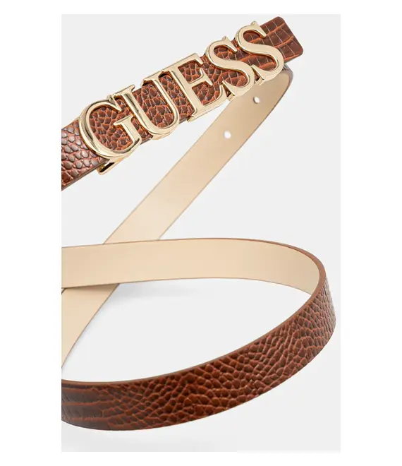 Ζώνη Guess SYLVYE χρώμα: καφέ, BW9206 P5120