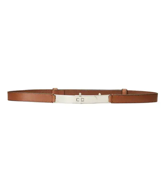 Δερμάτινη ζώνη Lauren Ralph Lauren χρώμα: καφέ, 412867233