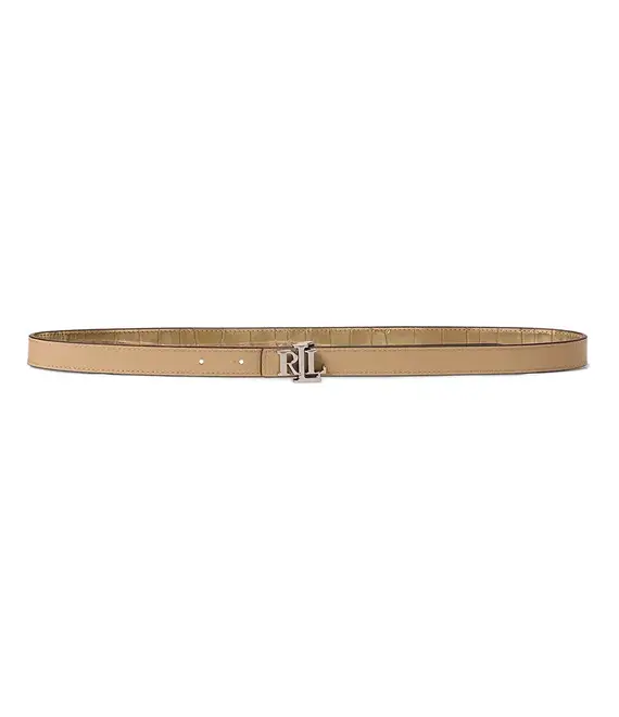 Δερμάτινη ζώνη Lauren Ralph Lauren χρώμα: χρυσαφί, 412967080