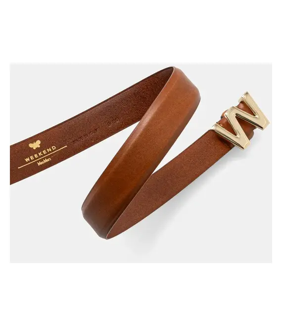 Δερμάτινη ζώνη Weekend Max Mara χρώμα: καφέ, 2515501024600