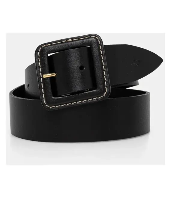 Δερμάτινη ζώνη Weekend Max Mara χρώμα: μαύρο, 2515501034600