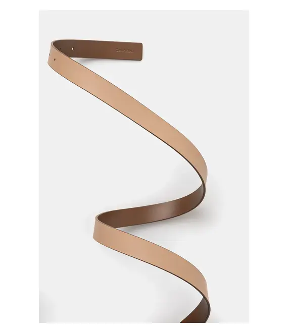 Δερμάτινη ζώνη Calvin Klein χρώμα: καφέ, K60K612923