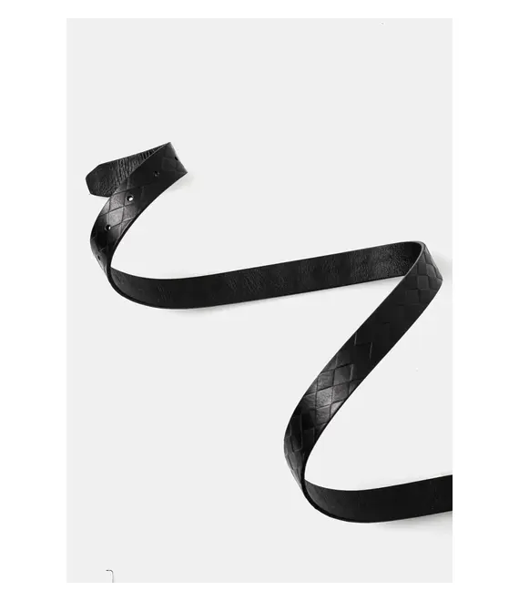 Δερμάτινη ζώνη Calvin Klein χρώμα: μαύρο, K60K613152