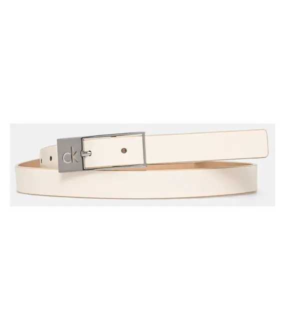 Δερμάτινη ζώνη Calvin Klein χρώμα: μπεζ, K60K613155