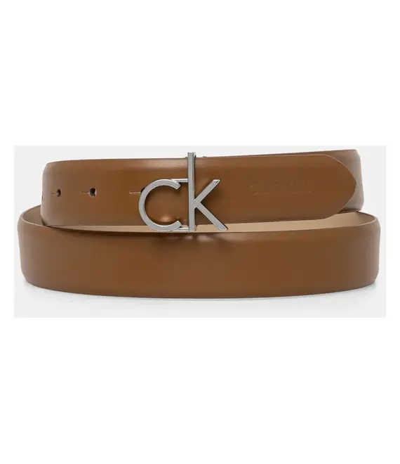 Ζώνη Calvin Klein χρώμα: καφέ, K60K613156