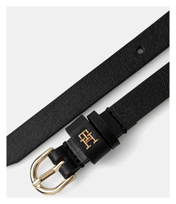 Δερμάτινη ζώνη Tommy Hilfiger χρώμα: μαύρο, AW0AW17246