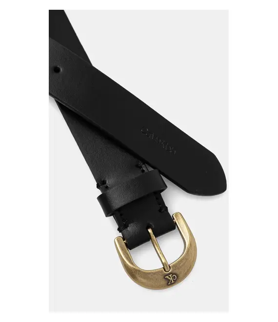 Δερμάτινη ζώνη Calvin Klein Jeans χρώμα: μαύρο, LV04K7009G