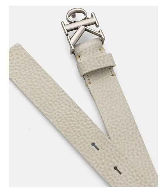 Δερμάτινη ζώνη Calvin Klein Jeans χρώμα: μπεζ, LV04K7003G
