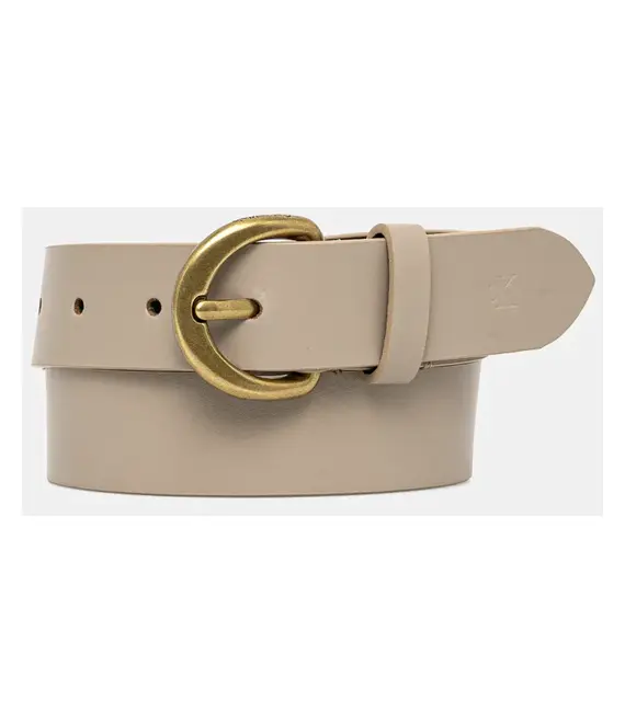 Δερμάτινη ζώνη Calvin Klein Jeans χρώμα: μπεζ, LV04K7008G