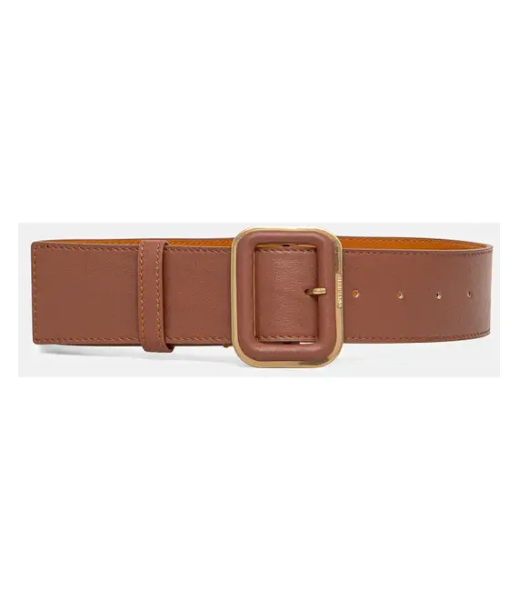 Δερμάτινη ζώνη Marciano Guess χρώμα: καφέ, 5GGZ15 7330A