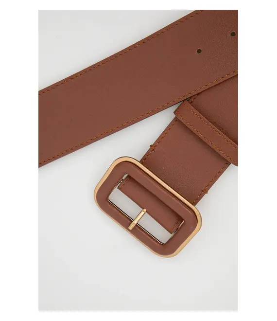 Δερμάτινη ζώνη Marciano Guess χρώμα: καφέ, 5GGZ15 7330A