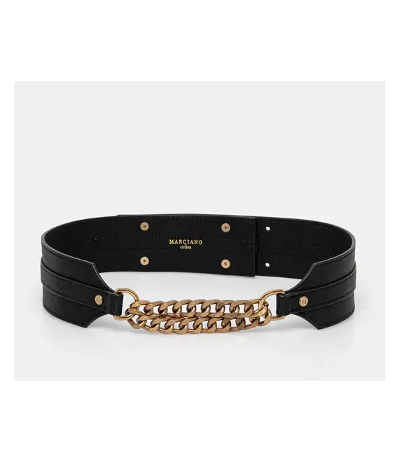 Δερμάτινη ζώνη Marciano Guess χρώμα: μαύρο, 5GGZ14 7330A