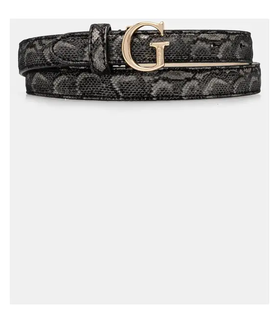 Δερμάτινη ζώνη Guess χρώμα: μαύρο, BW9222 P5220