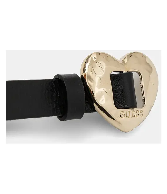 Δερμάτινη ζώνη Guess χρώμα: μαύρο, BW9234 P5215