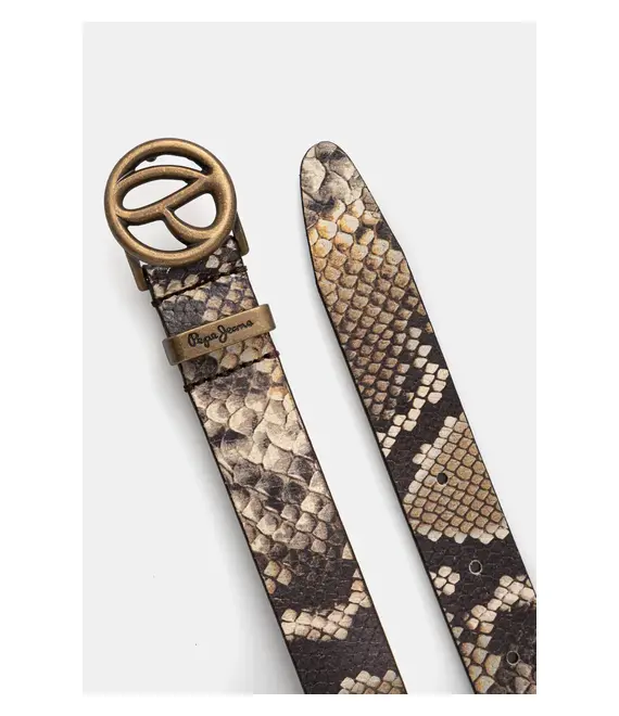 Δερμάτινη ζώνη Pepe Jeans ATHENAK BELT χρώμα: καφέ, PL020865