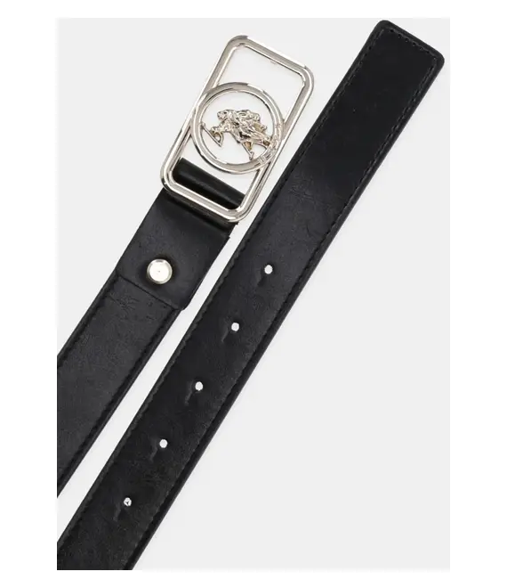Ζώνη U.S. Polo Assn. Gardena χρώμα: μαύρο, AEUGC2637WAJ