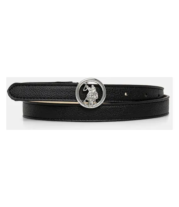 Ζώνη U.S. Polo Assn. Gardena χρώμα: μαύρο, AEUGC2636WB4