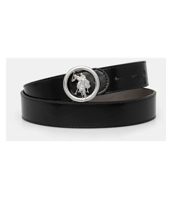 Δερμάτινη ζώνη U.S. Polo Assn. Marshal χρώμα: μαύρο, AIUQQ2567WAJ